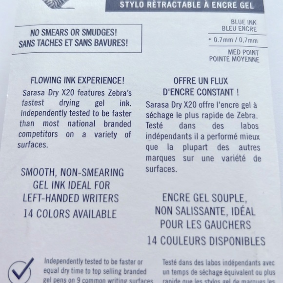 🆕 NEW Blue Gel Retractable Pen with No Smears or Smudges, Fast Dry (0.7mm) - Picture 5 of 6
